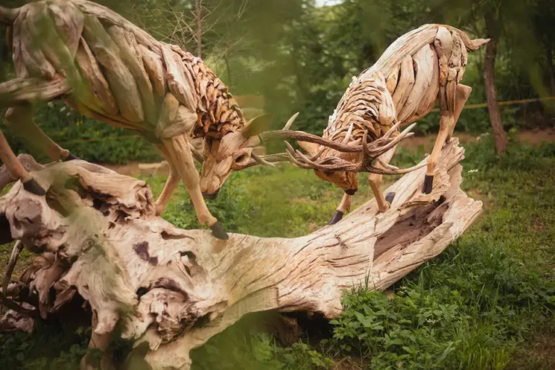 Woodlandia Liptov: Nový rodinný park s obrími sochami zvierat z naplaveného dreva
